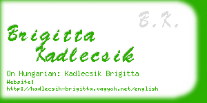 brigitta kadlecsik business card